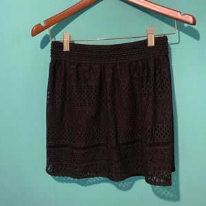 Lace black skirt